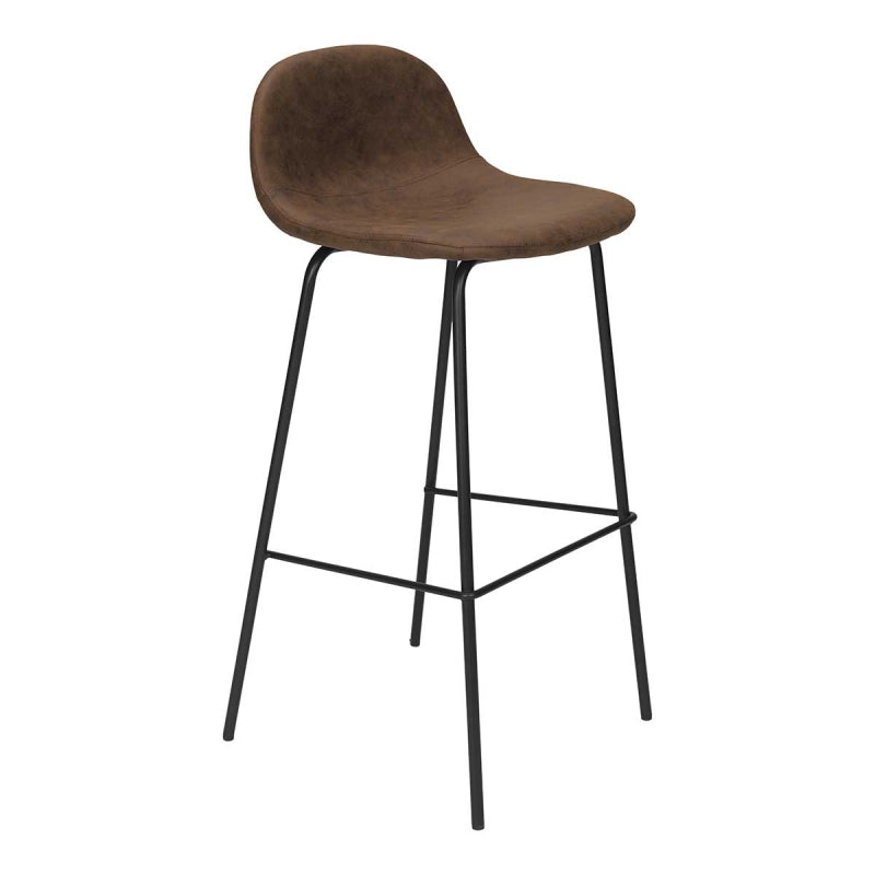 Tabouret de Bar Vintage en Microfibre Julius Brown