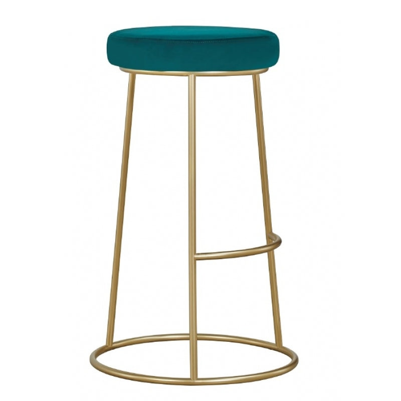 Tabouret de bar Paradise en velours vert 75 cm