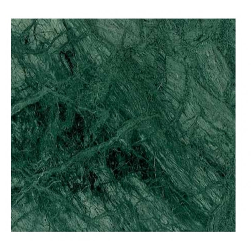 Mesa de comedor base acero inox mármol verde cuadrado 70x70