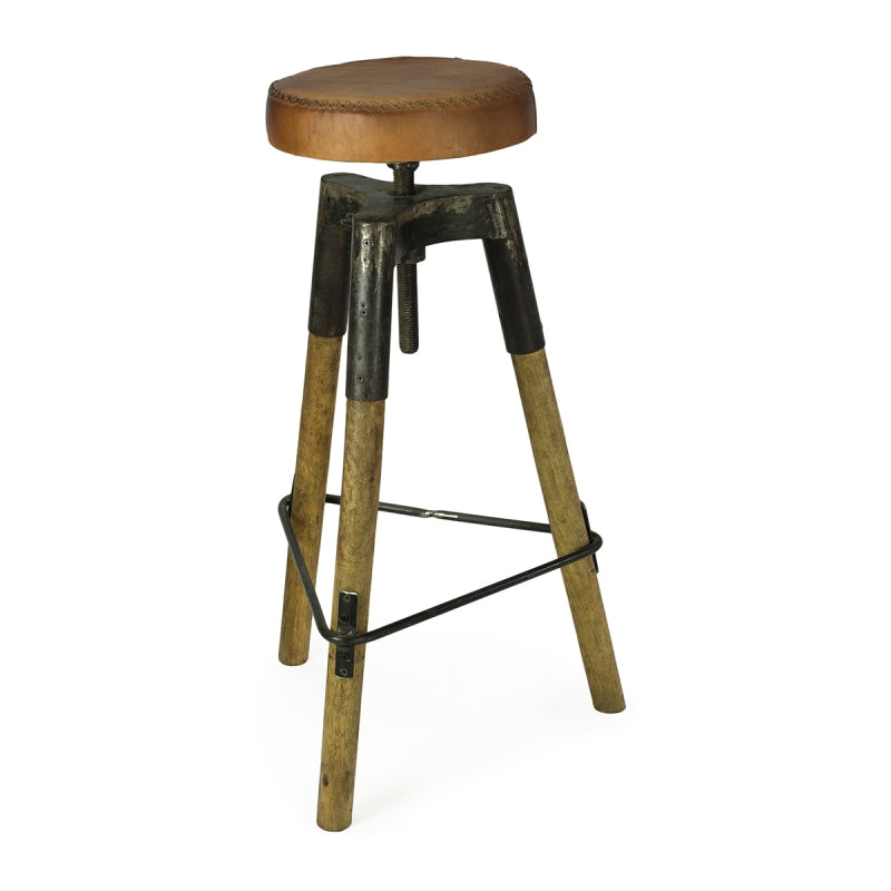 Tabouret Haut Vintage Trio Noir